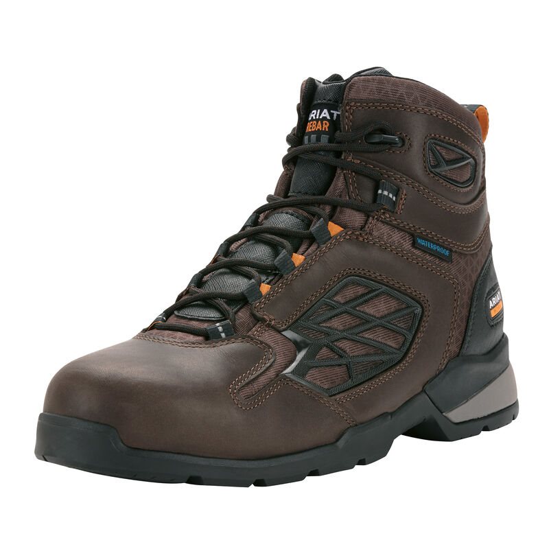 Ariat Rebar Flex 6" Koyu Kahverengi Iş Ayakkabıları Erkek (40778-833)